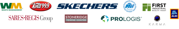 Sponsor logos: Waste Management, KOLA99.9, Skechers, ProLogis, First Industrial, Moreno Valley Unified School District, Sares-Regis Group, Stoneridge Towncenter, Karma Automotive, Aldi.